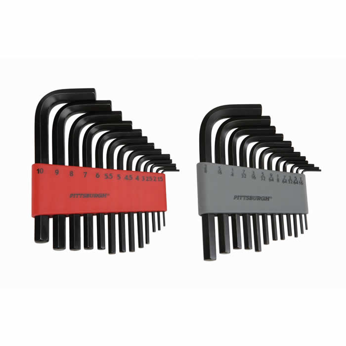 HFT62173 SAE And Metric Hex Wrench Key Set 25pc HFT (ONLINE ORDER ONLY)