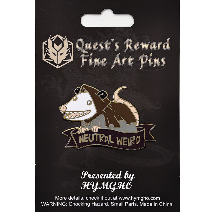 Hymgho Dice: Alternative Alignments Enamel Pin - Neutral Weird - Opossum (ONLINE ORDER ONLY)