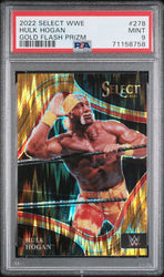 Graded 2022 Panini Select WWE Hulk Hogan #278 /10 Gold Flash Prizm Wrestling Card PSA 9 Mint (ONLINE ORDER ONLY)