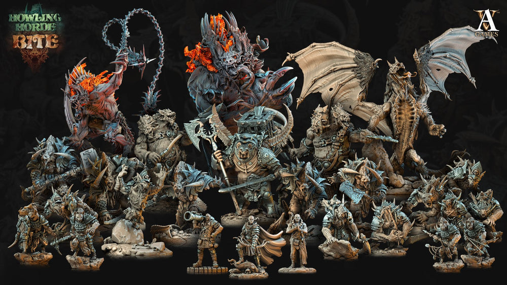 3D Printed Archvillain Games Akata Bust Howling Horde 28 32mm D&D (Online Only)