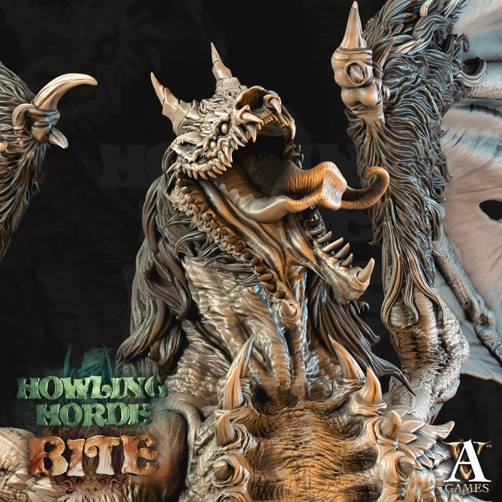 3D Printed Archvillain Games Howling Horde - Hyena Dragon 28mm 32mm D&D (Online Only)