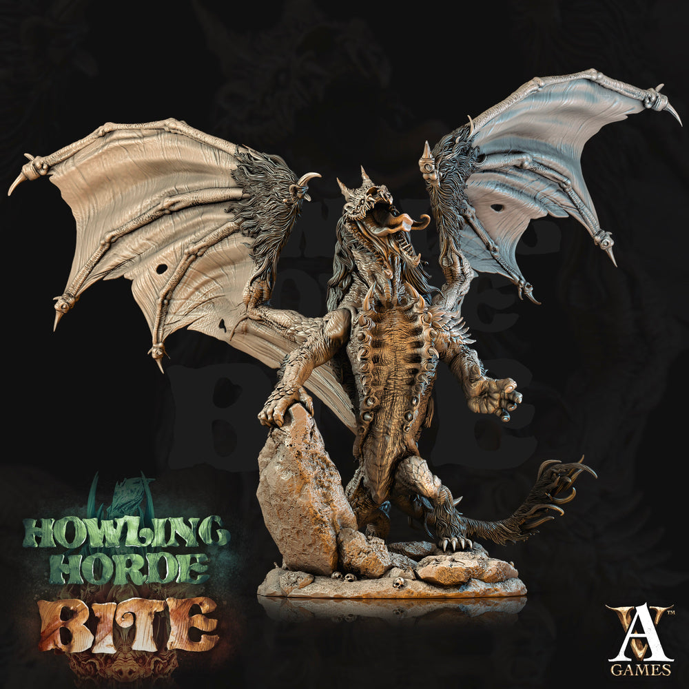3D Printed Archvillain Games Howling Horde - Hyena Dragon 28mm 32mm D&D (Online Only)