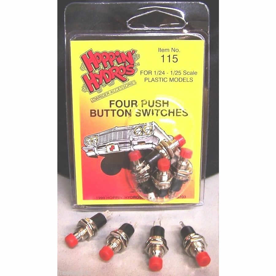HHD0115 4 Push Button Hydro Switches Hoppin Hydros (ONLINE ORDER ONLY)