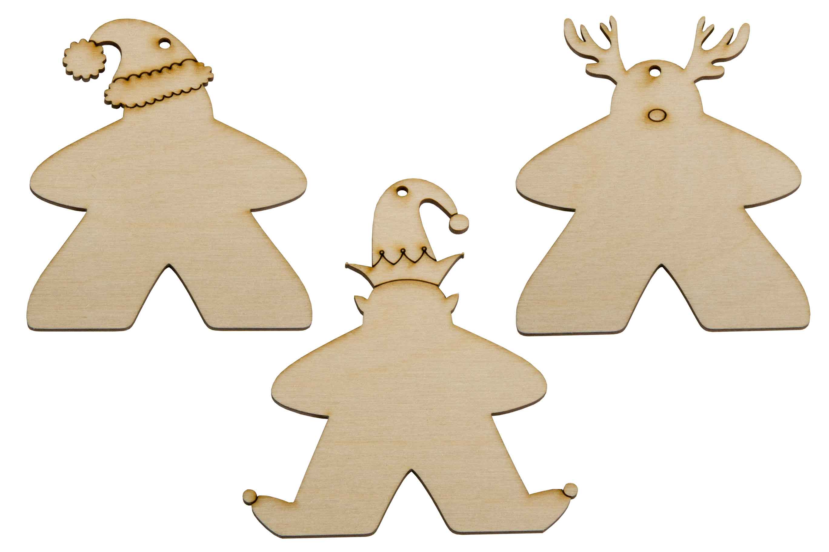 Holiday Ornaments - Meeple (3) (ONLINE ORDER ONLY)