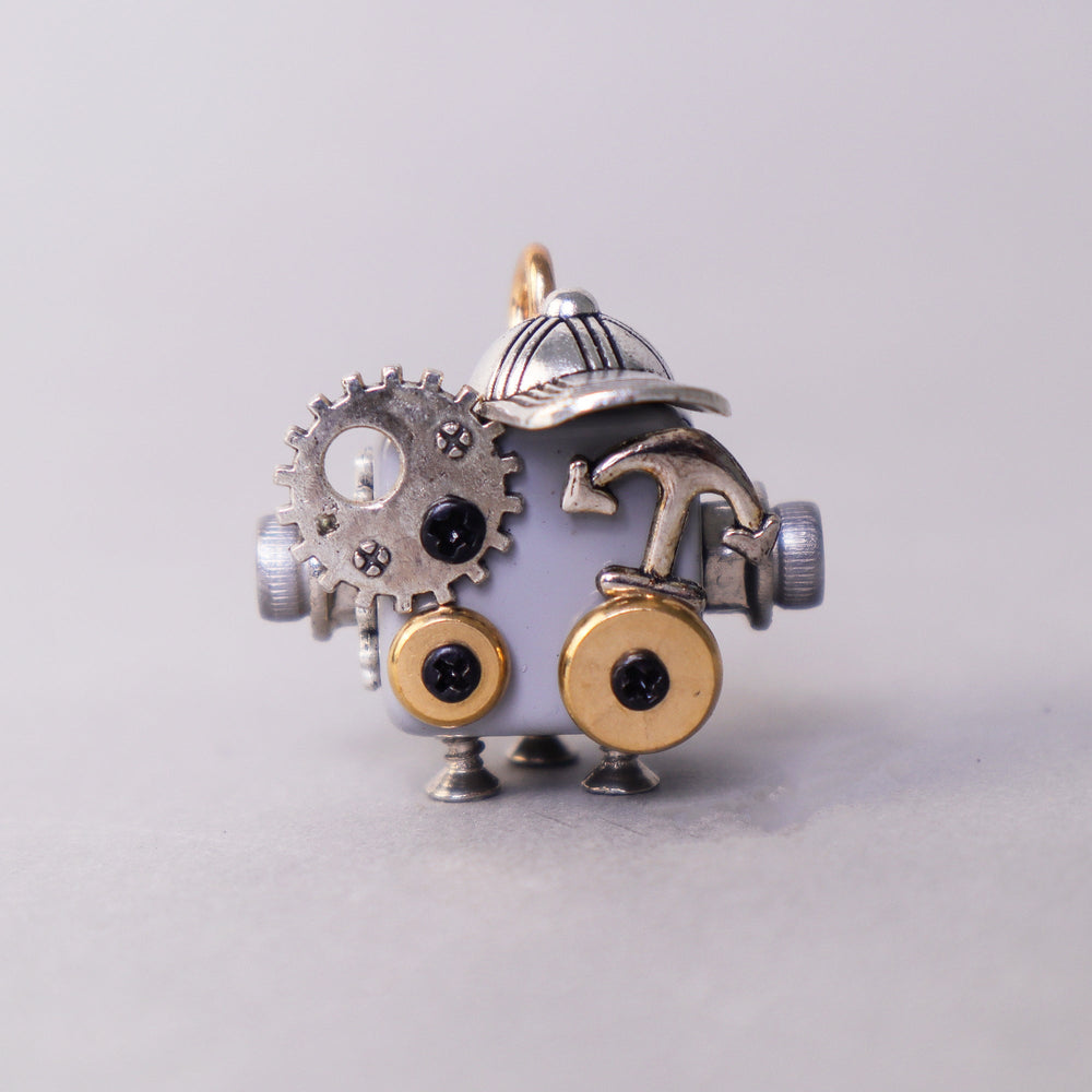 Handcrafted Wooden Bot Necklace, Keychain, or Mini Decor (ONLINE ORDER ONLY)