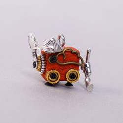 Handcrafted Wooden Bot Necklace, Keychain, or Mini Decor (ONLINE ORDER ONLY)