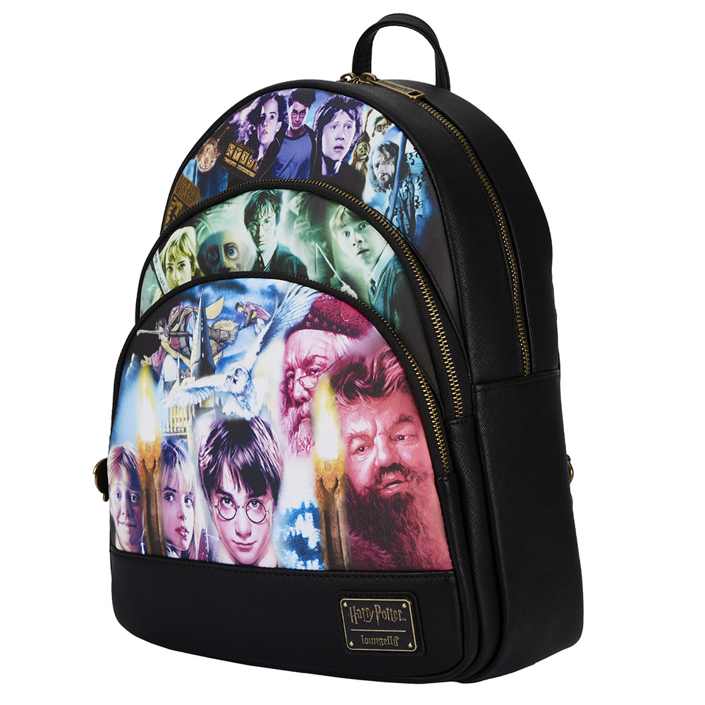Loungefly: Harry Potter Trilogy Triple Pocket Mini Backpack (ONLINE ORDER ONLY)