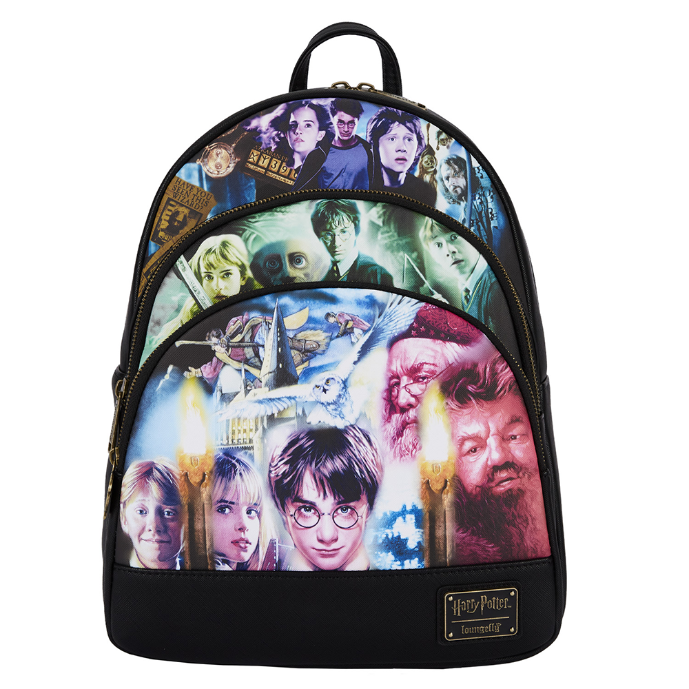 Loungefly: Harry Potter Trilogy Triple Pocket Mini Backpack (ONLINE ORDER ONLY)