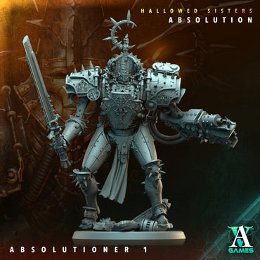 3D Printed Archvillain Games Absolutioner Hallowed Sisters Absolution 28 32mm D&D (Online Only)