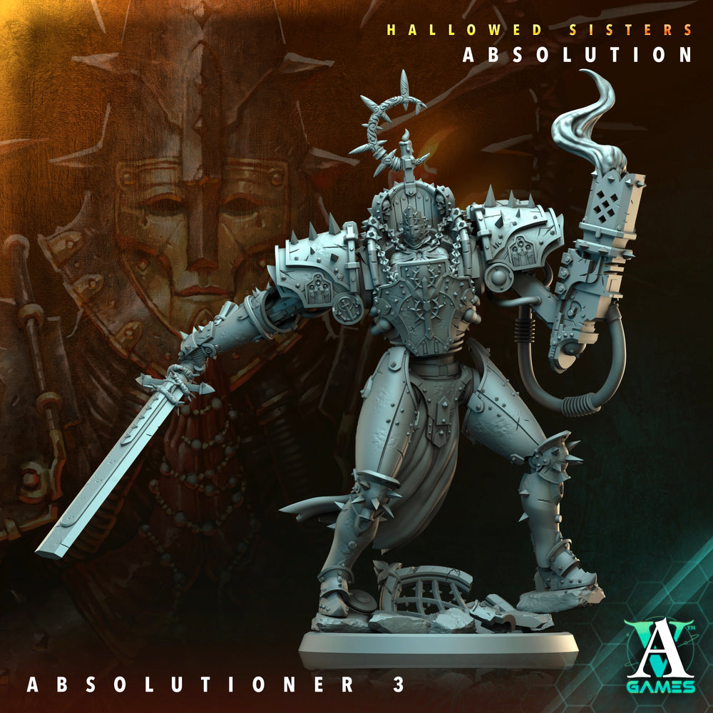 3D Printed Archvillain Games Absolutioner Hallowed Sisters Absolution 28 32mm D&D (Online Only)
