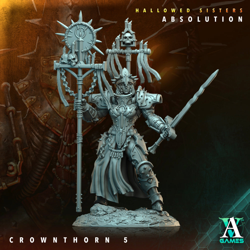 3D Printed Archvillain Games Crownthorn Hallowed Sisters Absolution 28 32mm D&D (Online Only)