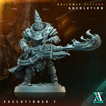 3D Printed Archvillain Games Hallowed Sisters Absolution - Executioner 28mm 32mm D&D (Online Only)