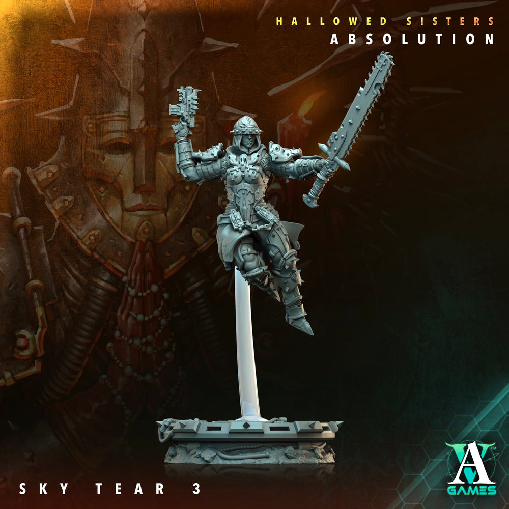 3D Printed Archvillain Games Hallowed Sisters Absolution - Sky Tear 28mm 32mm D&D (Online Only)