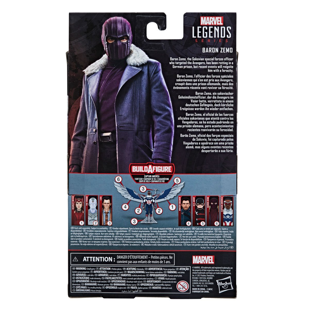 The Falcon and the Winter Soldier: Marvel Legends - Baron Zemo 6-Inch Action Figure (Captain America Flight Gear Build-A-Figure) (ONLINE ORDER ONLY)