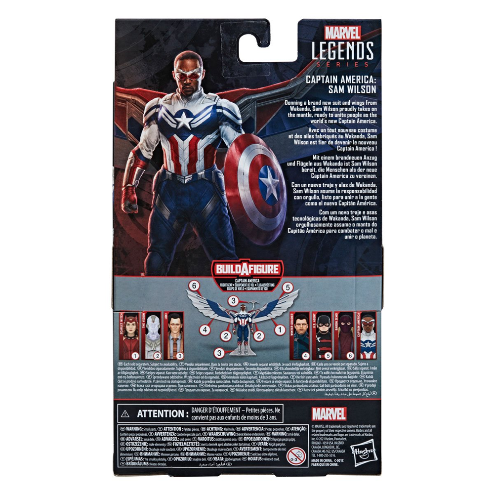 Captain America: Marvel Legends: Captain America Sam Wilson 6-Inch Action Figure (Captain America Flight Gear BAF) (ONLINE ORDER ONLY)