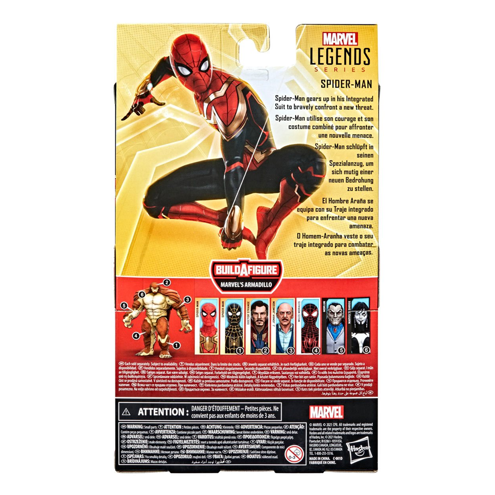 Marvel Legends: Spider-Man 3 - Integrated Suit Spider-Man 6-Inch Action Figure (Armadillo Build-A-Figure) (ONLINE ORDER ONLY)