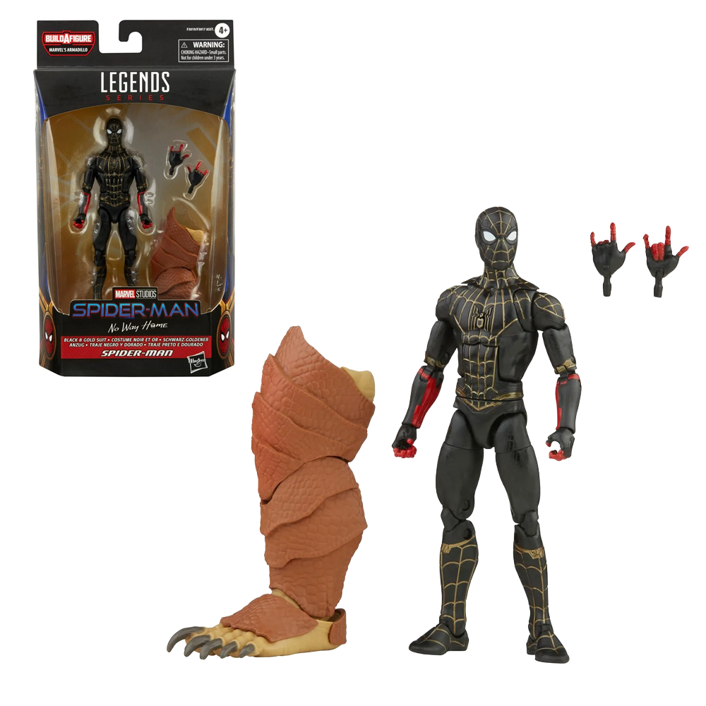 Marvel Legends: Spider-Man 3 - Black and Gold Spider-Man 6-Inch Action Figure (Armadillo Build-A-Figure) (ONLINE ORDER ONLY)