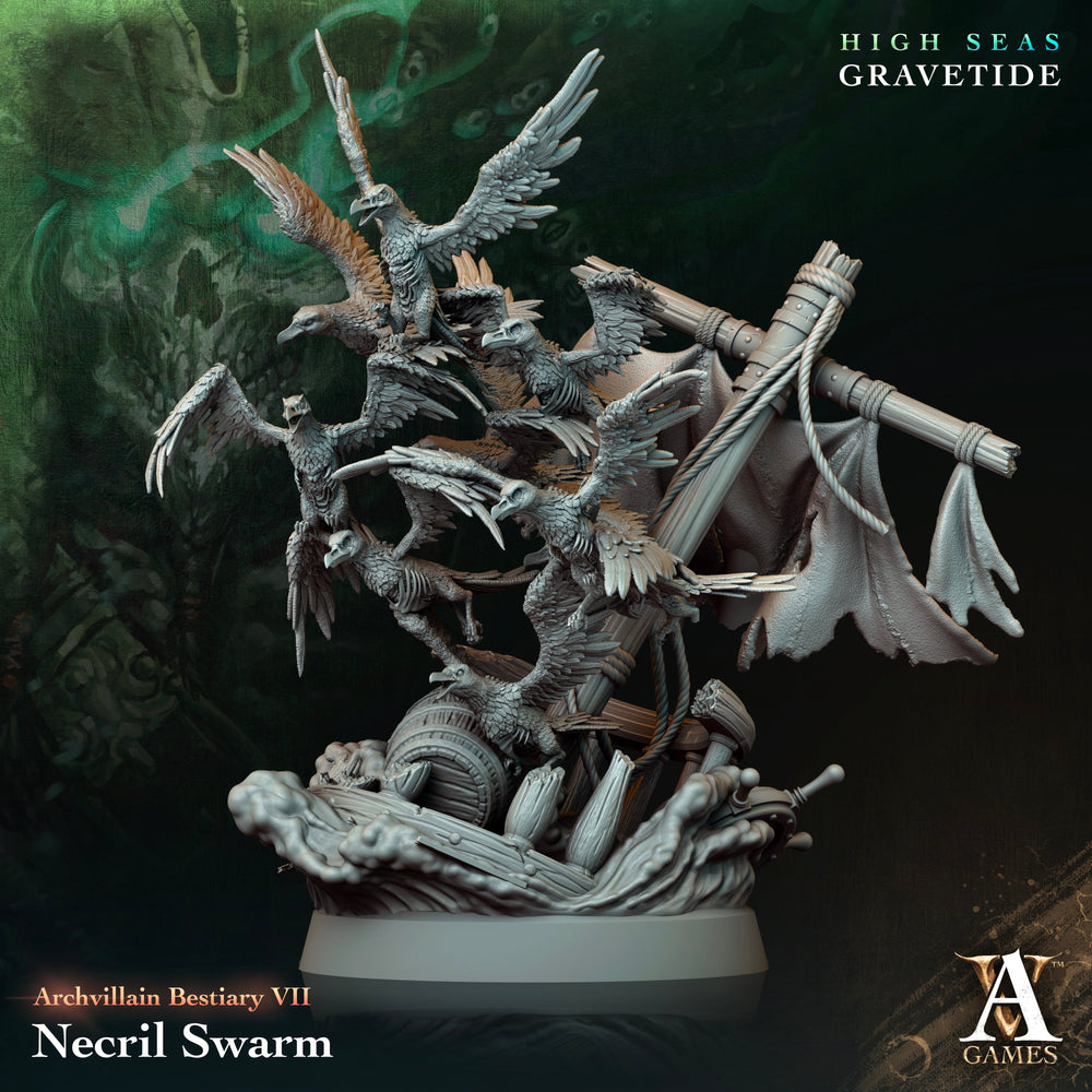 3D Printed Archvillain Games Necril Swarm Archvillain Bestiary Vol VII 28 32mm D&D (Online Only)