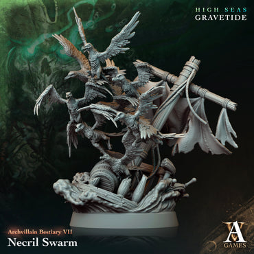 3D Printed Archvillain Games Necril Swarm Archvillain Bestiary Vol VII 28 32mm D&D (Online Only)