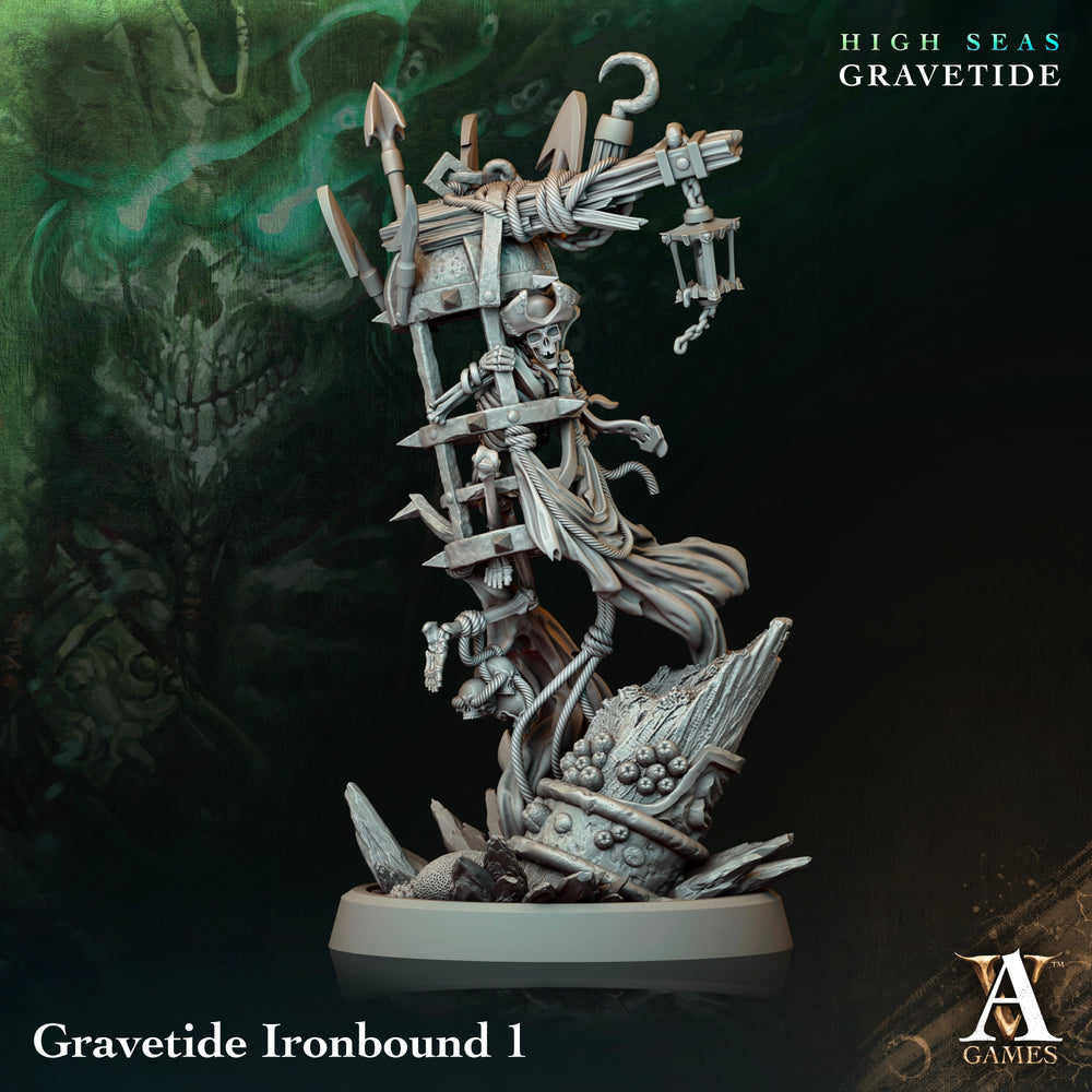 3D Printed Archvillain Games High Seas - Gravetide Gravetide Ironbound 28 32mm D&D (Online Only)