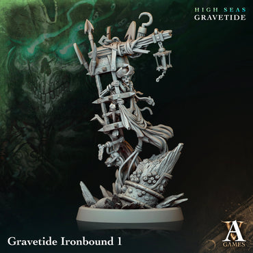 3D Printed Archvillain Games High Seas - Gravetide Gravetide Ironbound 28 32mm D&D (Online Only)