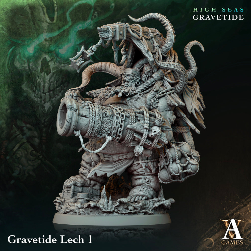 3D Printed Archvillain Games High Seas - Gravetide Gravetide Lech 28 32mm D&D (Online Only)