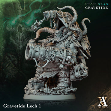 3D Printed Archvillain Games High Seas - Gravetide Gravetide Lech 28 32mm D&D (Online Only)