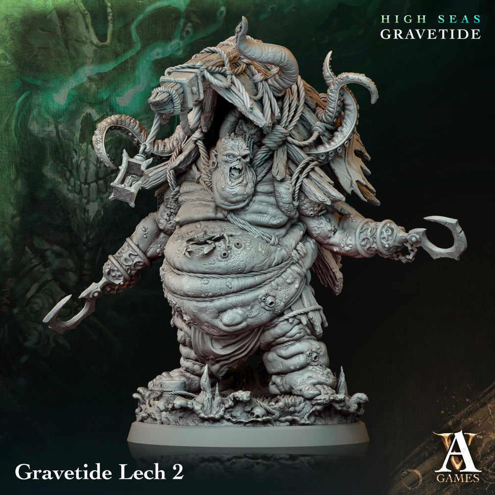 3D Printed Archvillain Games High Seas - Gravetide Gravetide Lech 28 32mm D&D (Online Only)