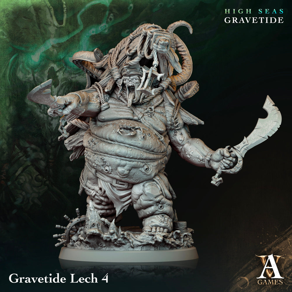 3D Printed Archvillain Games High Seas - Gravetide Gravetide Lech 28 32mm D&D (Online Only)