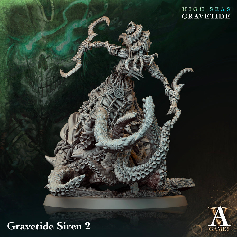 3D Printed Archvillain Games High Seas - Gravetide Gravetide Siren 28 32mm D&D (Online Only)