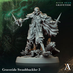 3D Printed Archvillain Games High Seas - Gravetide Gravetide Swashbuckler 28 32mm D&D (Online Only)