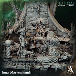 3D Printed Archvillain Games High Seas - Gravetide lmar Marrowhands 28 32mm D&D (Online Only)