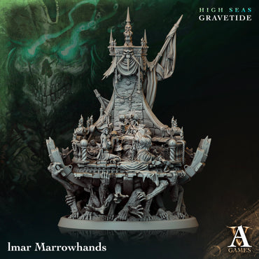 3D Printed Archvillain Games High Seas - Gravetide lmar Marrowhands 28 32mm D&D (Online Only)