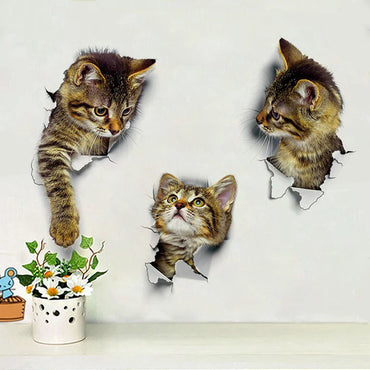 3D Cat Wall Sticker Vinyl Decal Home Decor Art Poster (ONLINE ORDER ONLY)