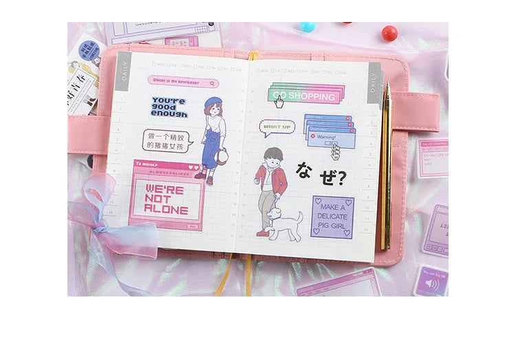 20Pcs/lot Japanese Harajuku Kawaii Decorative Stickers Scrapbooking Diy Diary Journal Stick Label Cute Stationery Kids Gift (ONLINE ORDER ONLY)