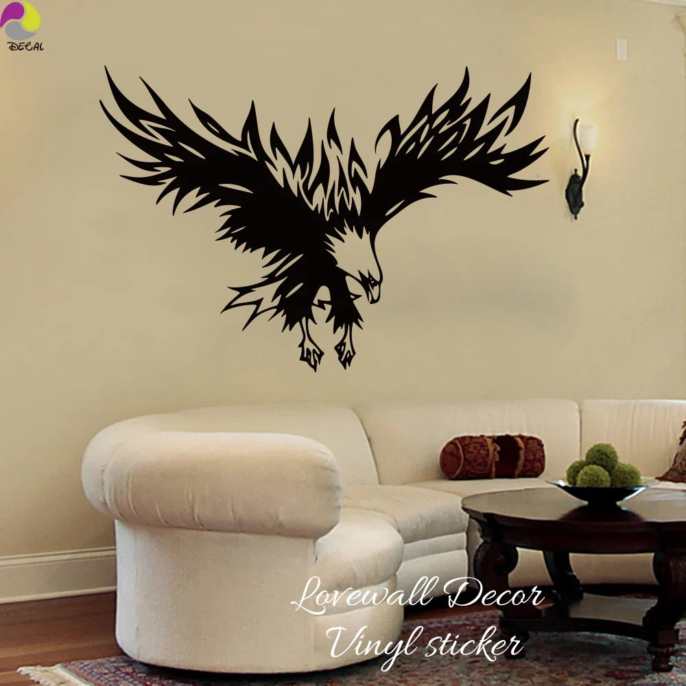 Eagle Wall Sticker Decal - Large Soaring Bird Vinyl Art for Living Room Bedroom Decor (Online Order Only)