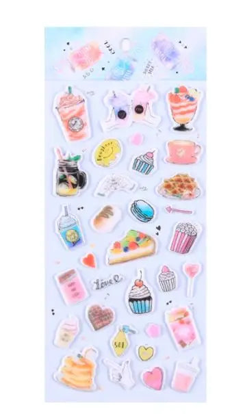 Kawaii Bullet Jelly Milk Series Children Stickers DIY Decorative Sticker Mobile Phone Stickers School Cute Stationery (ONLINE ORDER ONLY)