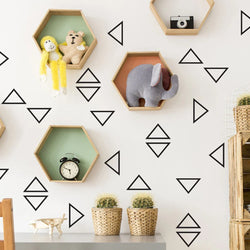 Cartoon Triangle Wall Stickers Nursery Kids Room Decals Vinyl Decor (ONLINE ORDER ONLY)
