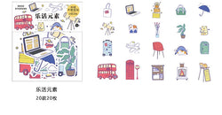 20Pcs/lot Japanese Harajuku Kawaii Decorative Stickers Scrapbooking Diy Diary Journal Stick Label Cute Stationery Kids Gift (ONLINE ORDER ONLY)