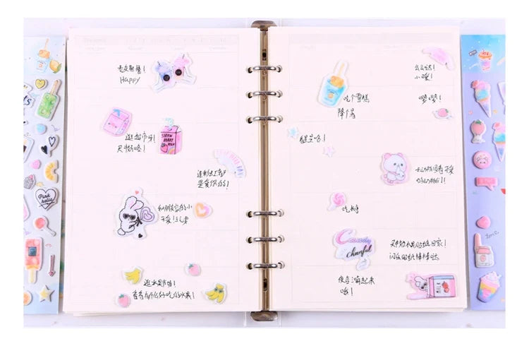 Kawaii Bullet Jelly Milk Series Children Stickers DIY Decorative Sticker Mobile Phone Stickers School Cute Stationery (ONLINE ORDER ONLY)