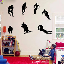 Rugby Player Wall Sticker Kids Room Nursery Decor Vinyl Decal (ONLINE ORDER ONLY)