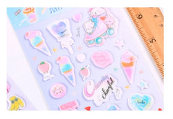 Kawaii Bullet Jelly Milk Series Children Stickers DIY Decorative Sticker Mobile Phone Stickers School Cute Stationery (ONLINE ORDER ONLY)