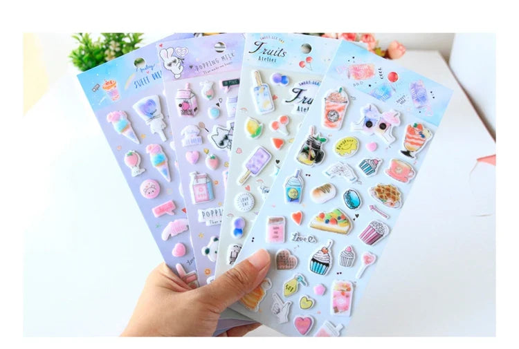 Kawaii Bullet Jelly Milk Series Children Stickers DIY Decorative Sticker Mobile Phone Stickers School Cute Stationery (ONLINE ORDER ONLY)