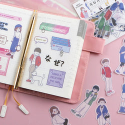 20Pcs/lot Japanese Harajuku Kawaii Decorative Stickers Scrapbooking Diy Diary Journal Stick Label Cute Stationery Kids Gift (ONLINE ORDER ONLY)