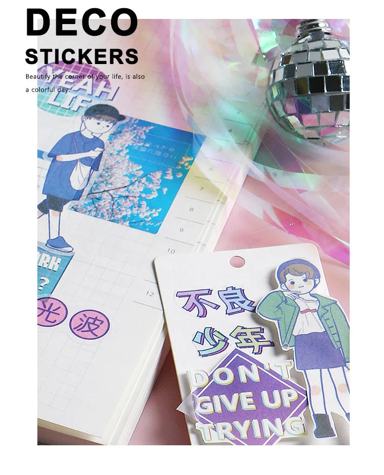 20Pcs/lot Japanese Harajuku Kawaii Decorative Stickers Scrapbooking Diy Diary Journal Stick Label Cute Stationery Kids Gift (ONLINE ORDER ONLY)