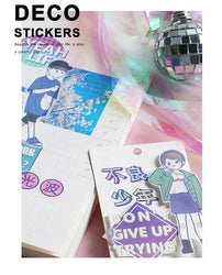 20Pcs/lot Japanese Harajuku Kawaii Decorative Stickers Scrapbooking Diy Diary Journal Stick Label Cute Stationery Kids Gift (ONLINE ORDER ONLY)