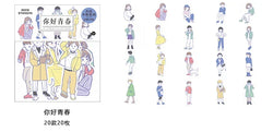 20Pcs/lot Japanese Harajuku Kawaii Decorative Stickers Scrapbooking Diy Diary Journal Stick Label Cute Stationery Kids Gift (ONLINE ORDER ONLY)