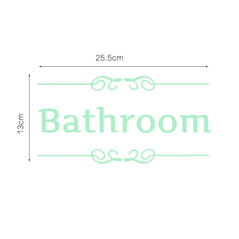 Glow In The Dark Toilet Wall Stickers Vinyl Decals Bathroom Decor (ONLINE ORDER ONLY)