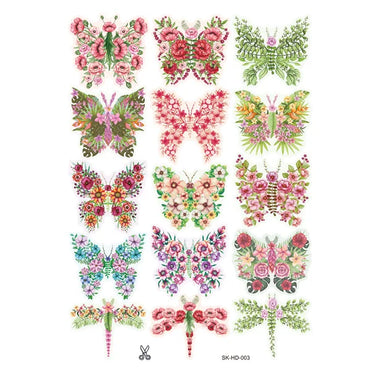3D Butterfly Wall Stickers Set - 15 Pcs Flower Decor for Living Room & Bedroom (Online Order Only)