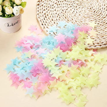 100 Glow in the Dark Star Wall Stickers for Kids Rooms Decor (ONLINE ORDER ONLY)